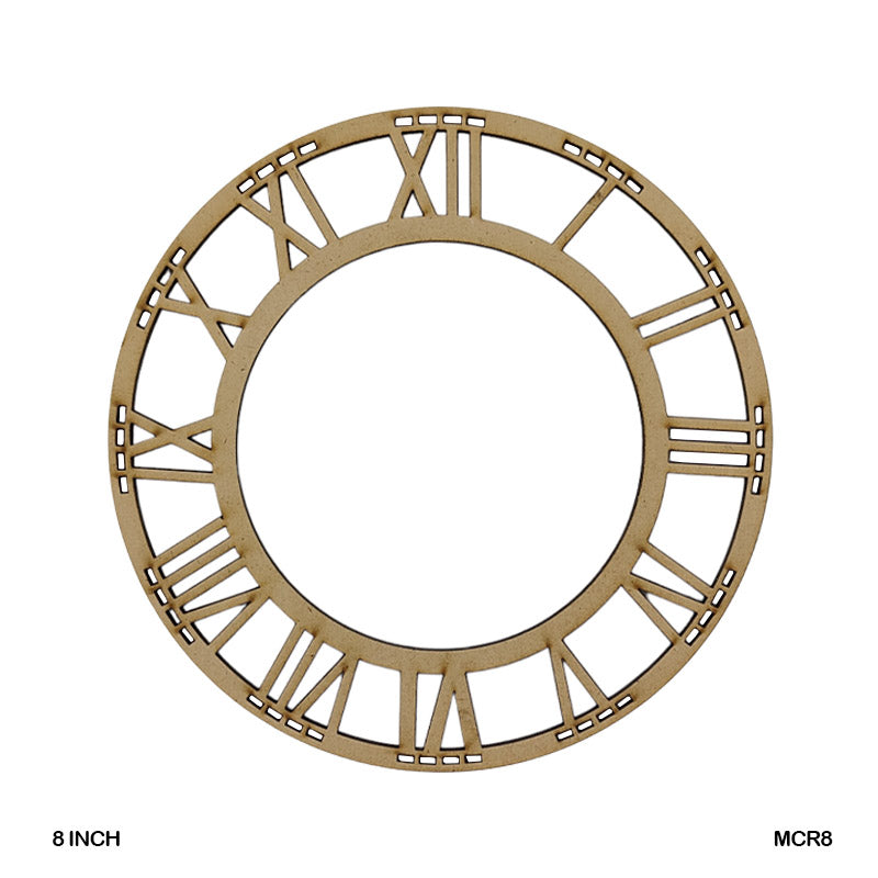 Gift To Love | Mdf Cutout Roman Watch Round | Size : 8 Inch | Code : MCR8