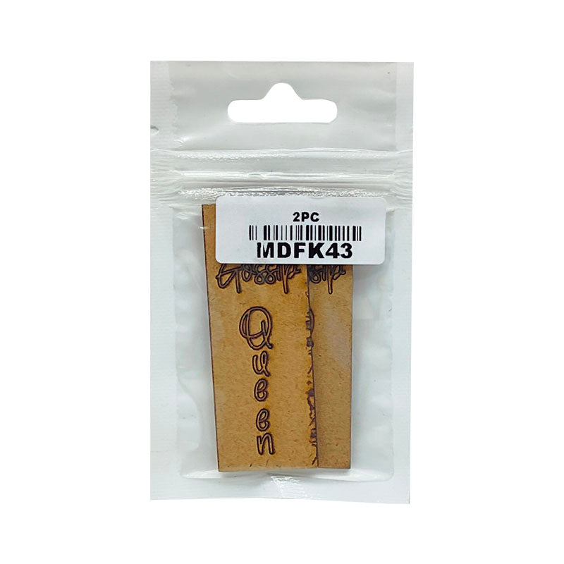 Gift To Love | Mdf Cutout | Size : 6 X 2.2 Cm | Pcs : 2 Pc | Code : MDFK43