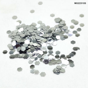 Gift To Love | Glitter Sequins | Color : Silver | Size : 1-16 | Pcs : 10 Gm | Code : MG22310S