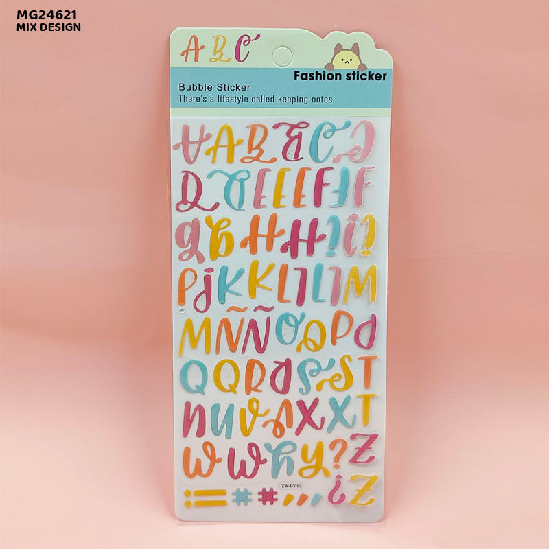 Gift To Love | Bubble Alphabet Sticker | Code : MG24621