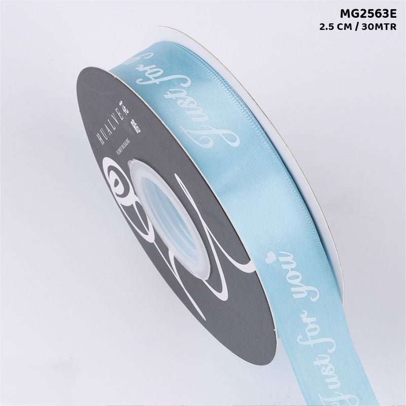 Gift To Love | Korea Ribbon Just For You | Size : 2.5 Cm X 30 Mtr | Code : MG2563E