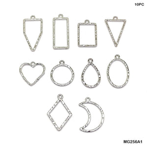 Gift To Love | Bezels Mix Shape | Color : Silver | Pcs : 10 Pcs | Code : MG256A1