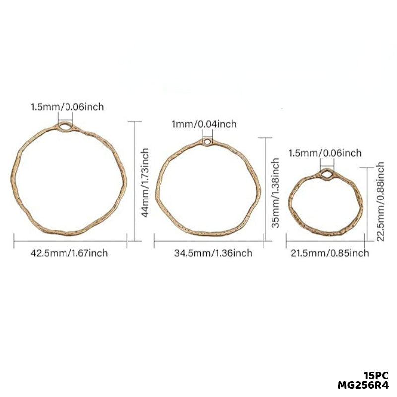 Gift To Love | Bezels Designer | Color : Copper Mix | Size : Round Shape | Pcs : 15 Pc | Code : MG256R4