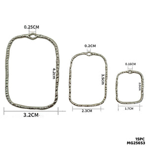 Gift To Love | Bezels | Color : Silver | Pcs : 15 Pc | Code : MG256S3
