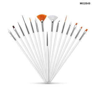 Gift To Love | Paint Brush White Handle | Pcs : 15 Pcs | Code : MG2849