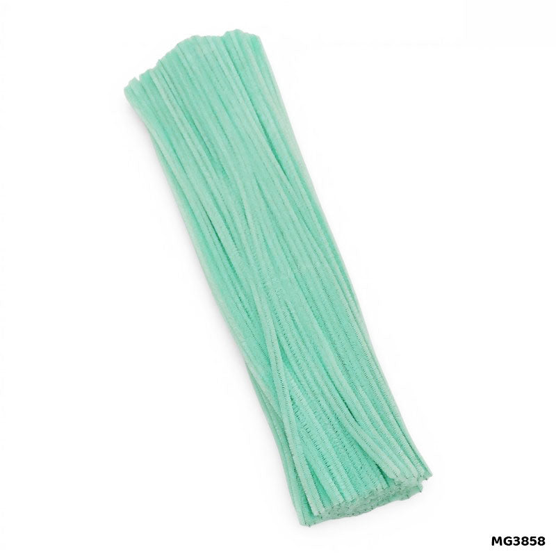 Gift To Love | Craft Pipe Cleaner | Color : Soft Sea Green | Size : 7 Mm X 30 Cm | Pcs : 100 Pcs | Code : MG3858