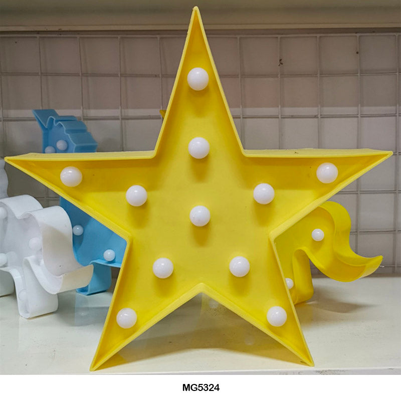 Gift To Love | Star Shape Led Box | Color : Yellow | Code : MG5324