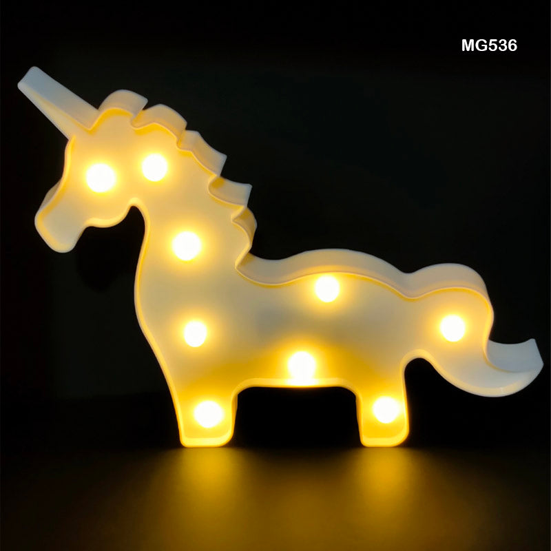 Gift To Love | Unicorn Shape Led Box | Color : White | Code : MG536W