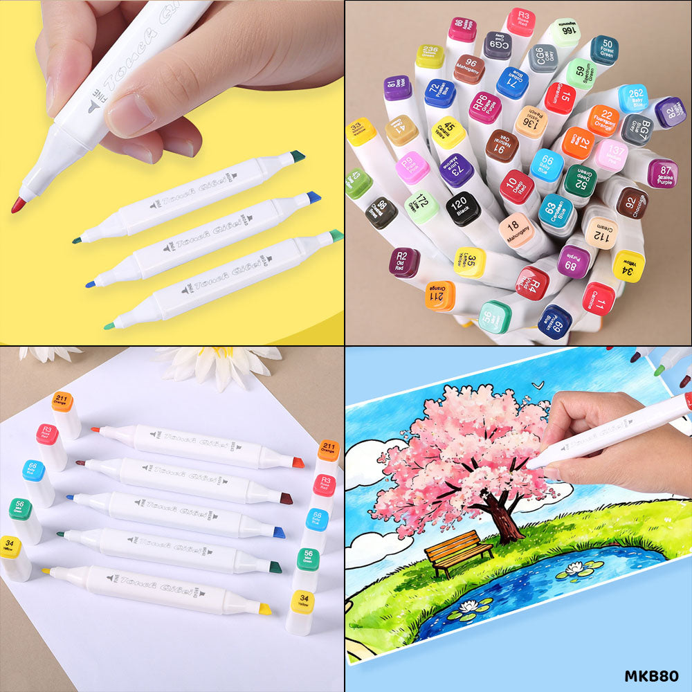 Gift To Love | Touch Marker | Pcs : 80 Colors Box | Code : MKB80