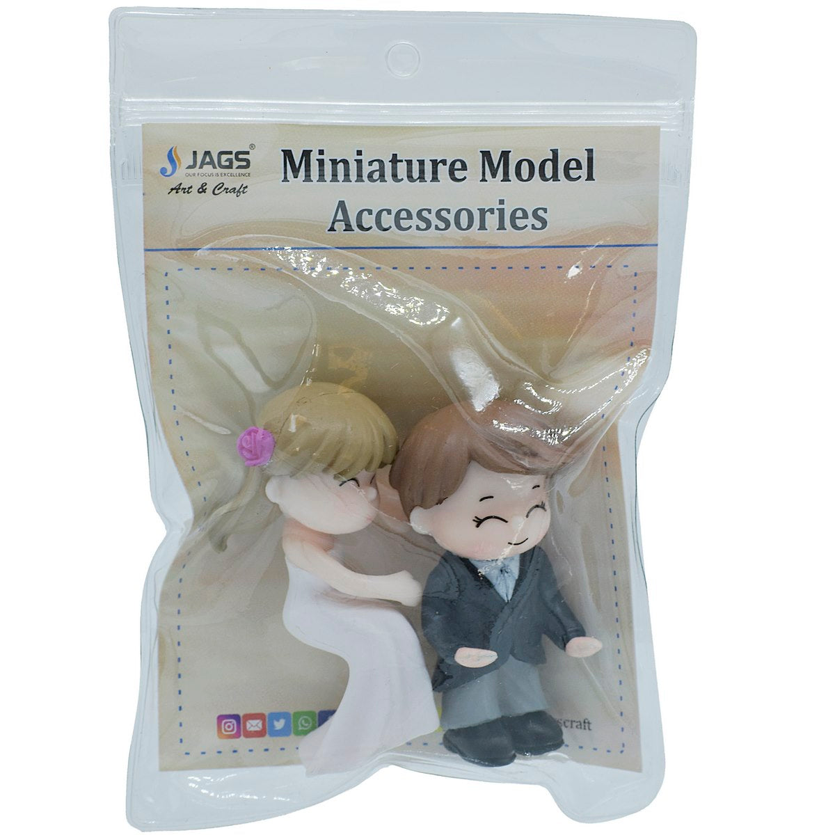 Gift To Love | Miniature Model Couple | Color : White And Black | Code : MMA71
