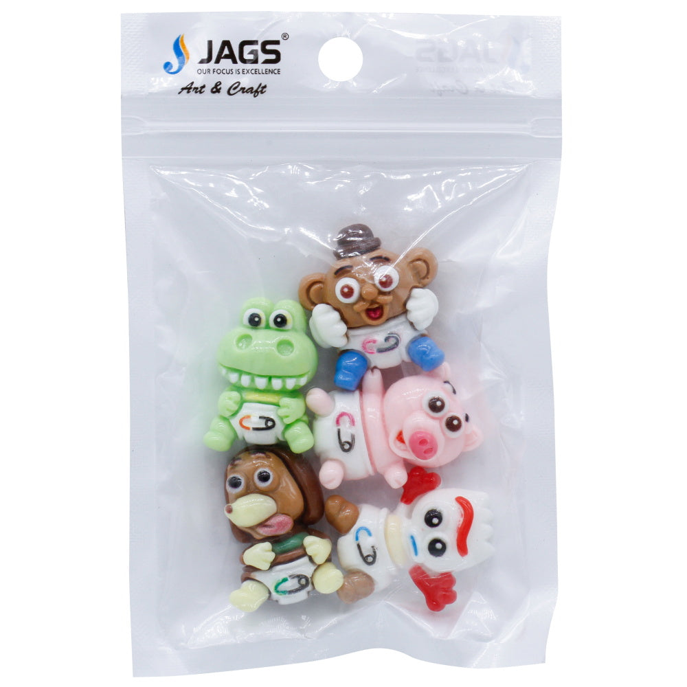 Gift To Love | Miniature Model Cartoon Animal | Color : Mix Colour | Pcs : 5 Pcs | Code : MMAN-32
