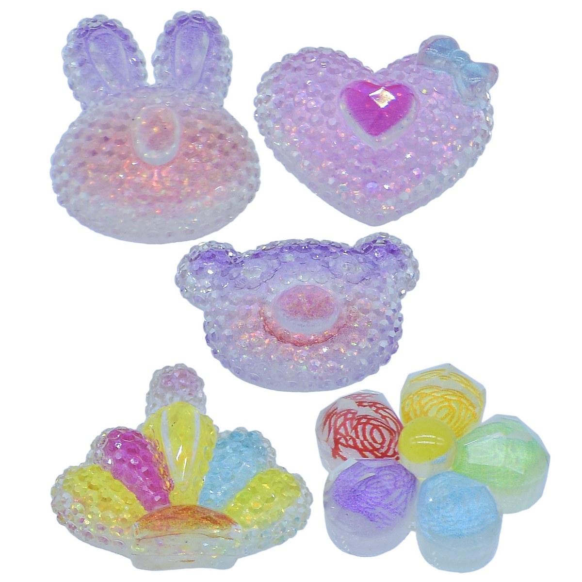 Gift To Love | Miniature Crystal Micky Mouse | Color : Mix Colour | Pcs : 5 Pcs | Code : MMAN-55