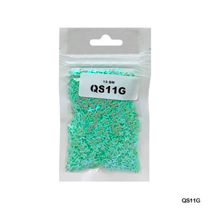 Gift To Love | Butterfly Sequins | Color : Sea Green | Size : 3 Mm | Pcs : 10 Gm | Code : QS11G