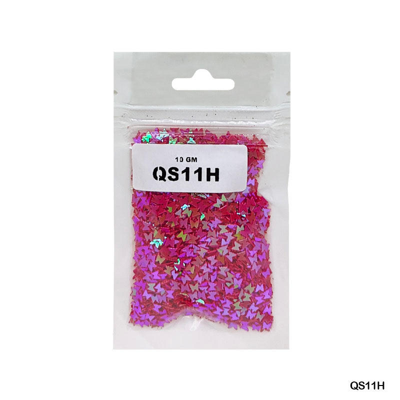 Gift To Love | Butterfly Sequins | Color : Red | Size : 3 Mm | Pcs : 10 Gm | Code : QS11H