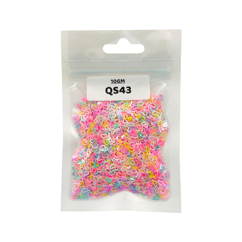Gift To Love | Heart H Sequins | Color : Yellow | Size : 6 Mm | Pcs : 10 Gm | Code : QS43