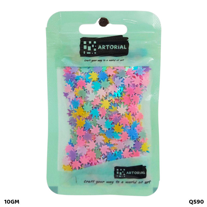 Gift To Love | Starburst Sequins | Color : Multi | Pcs : 10 Gm | Code : QS90