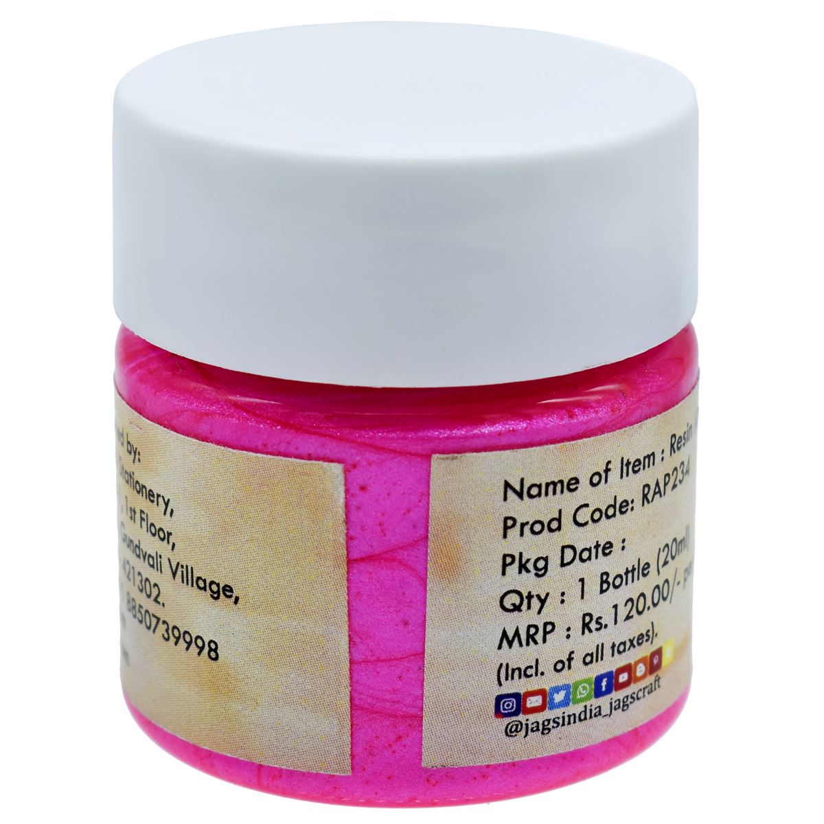 Gift To Love | Resin Art Pigments | Color : Hot Pink | Size : 20 Ml | Code : RAP234
