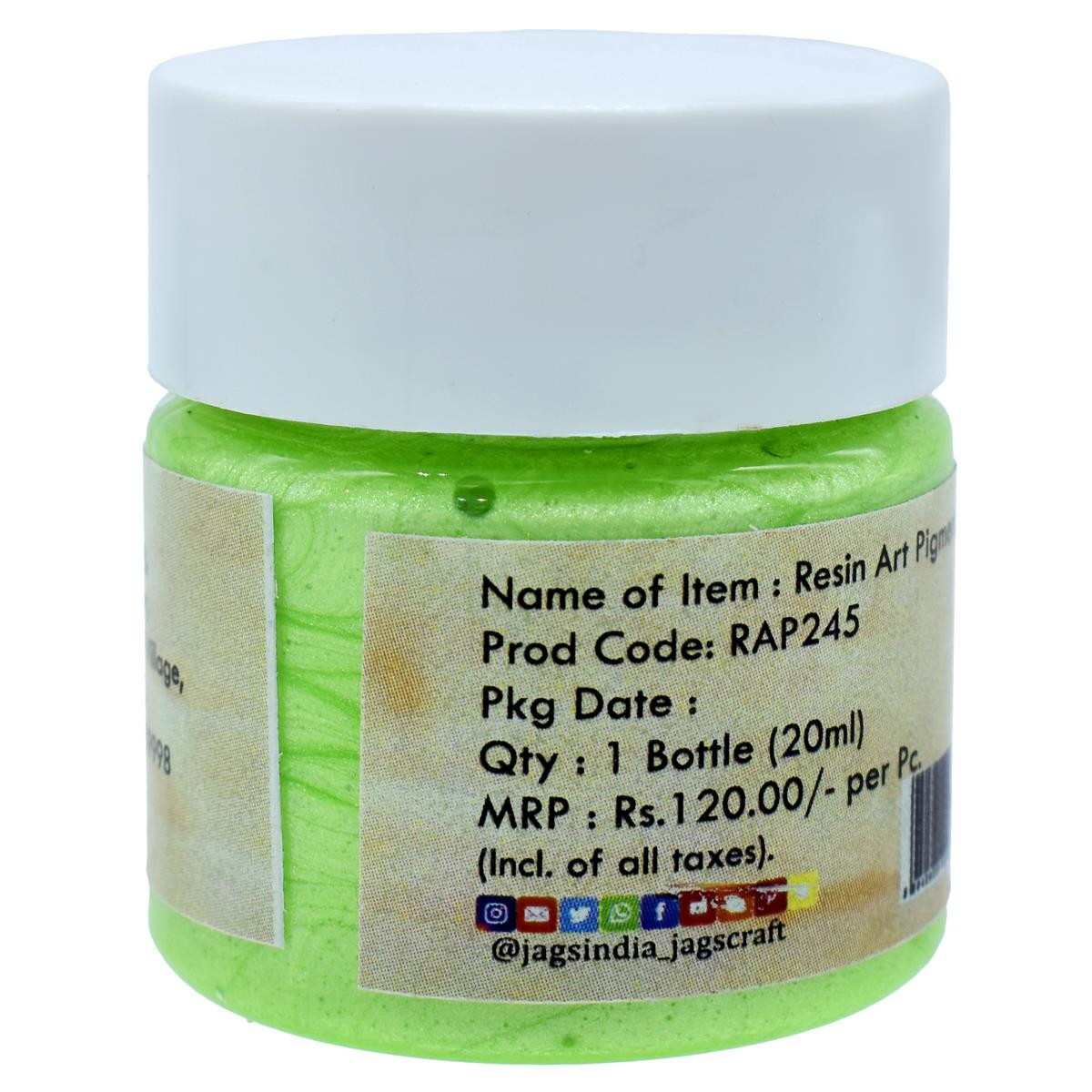 Gift To Love | Resin Art Pigments | Color : Green Apple | Size : 20 Ml | Code : RAP245