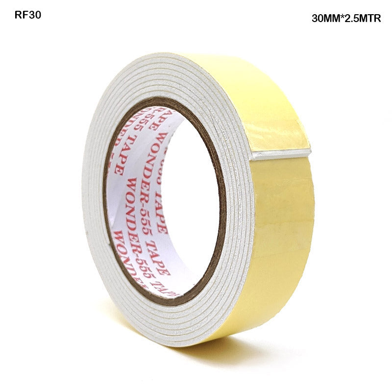 Gift To Love | Double Side Foam Tape | Size : 30 Mm X 2.5 Mtr | Code : RF30