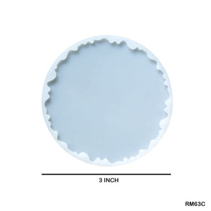 Gift To Love | Silicone Mold Round Zigzag | Size : 3 Inch | Code : RM63C