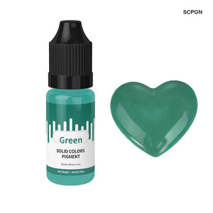 Gift To Love | Solid Color Pigment | Color : Green | Size : 10 Ml | Code : SCPGN