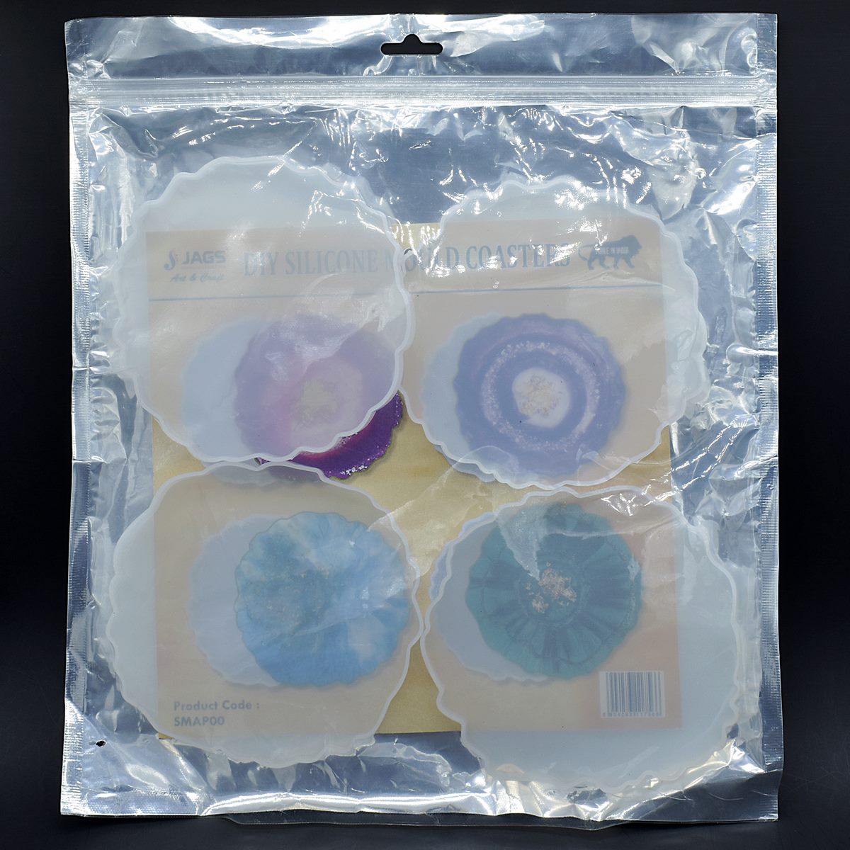 Gift To Love | Silicone Mould Agate Plate Design | Pcs : 4 Pcs | Code : SMAP00