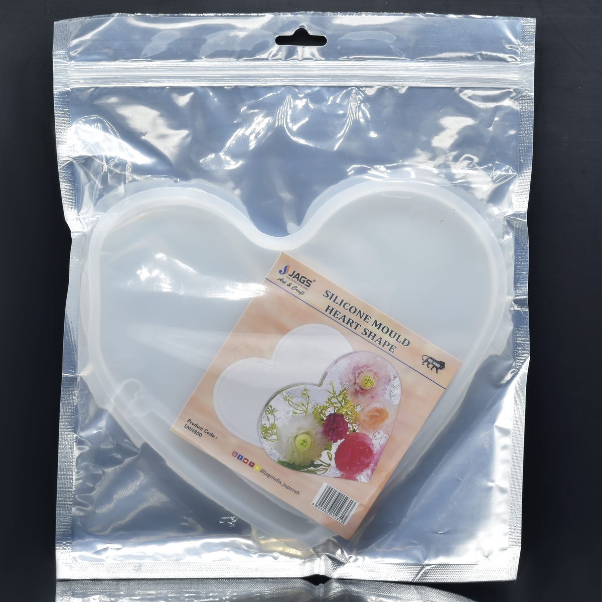 Gift To Love | Silicone Mould Heart | Size : 10 Mm Deep 8 Inch | Code : SMH800
