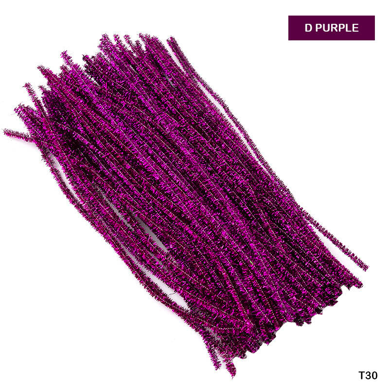 Gift To Love | Craft Pipe Cleaner | Color : Dark Purple | Size : 7 Mm X 30 Cm | Pcs : 100 Pcs | Code : T30