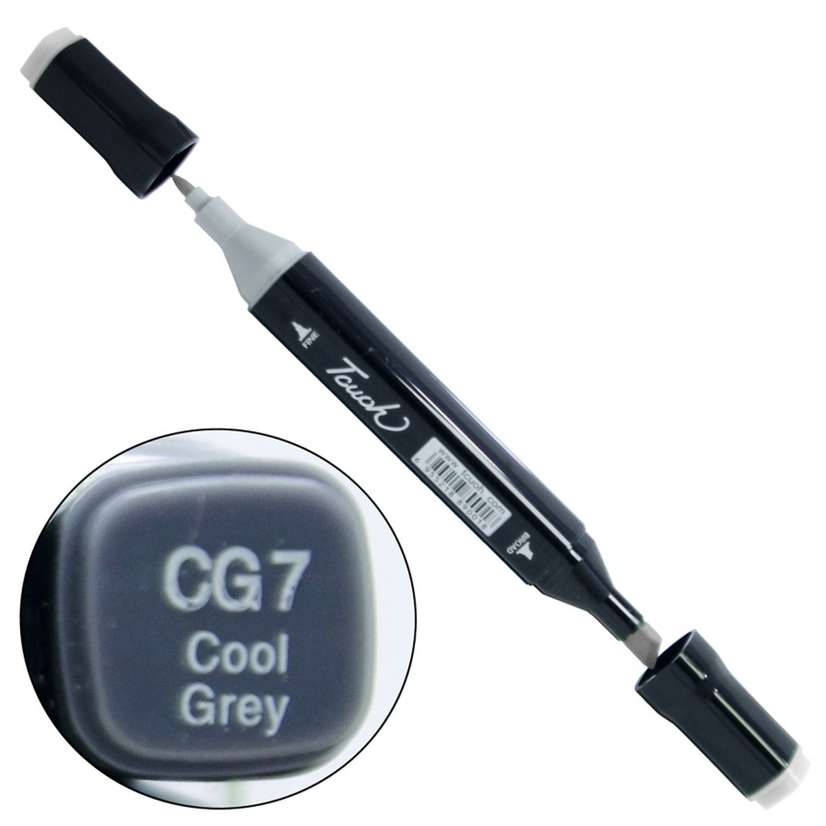Gift To Love | Touch Marker 2In1 Pen | Color : Cool Grey | Code : TMCG7