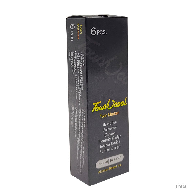Gift To Love | Touch Marker Twin Head | Color : Gold | Pcs : 6 Pcs | Code : TMG