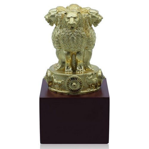 Gift To Love | Desktop Metal Ashoka Stamp 13CM Gold | Code : TT737G