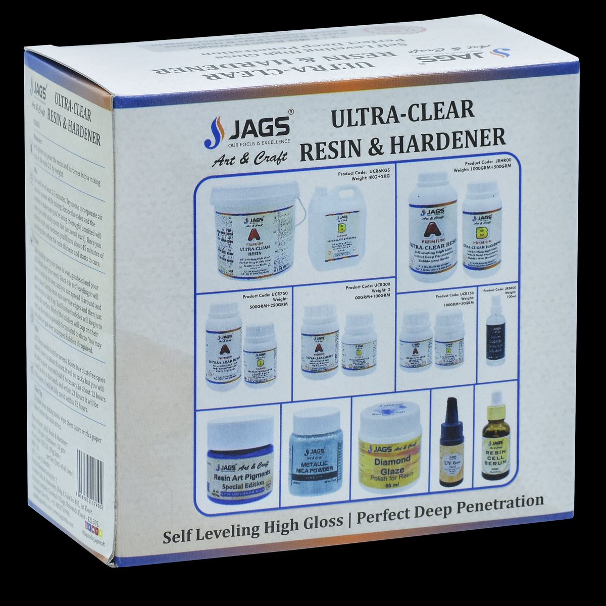 Gift To Love | Ultra Clear Set Resin | Pcs : 100 Gm Resin, 50 Gm Hardener | Code : UCR150
