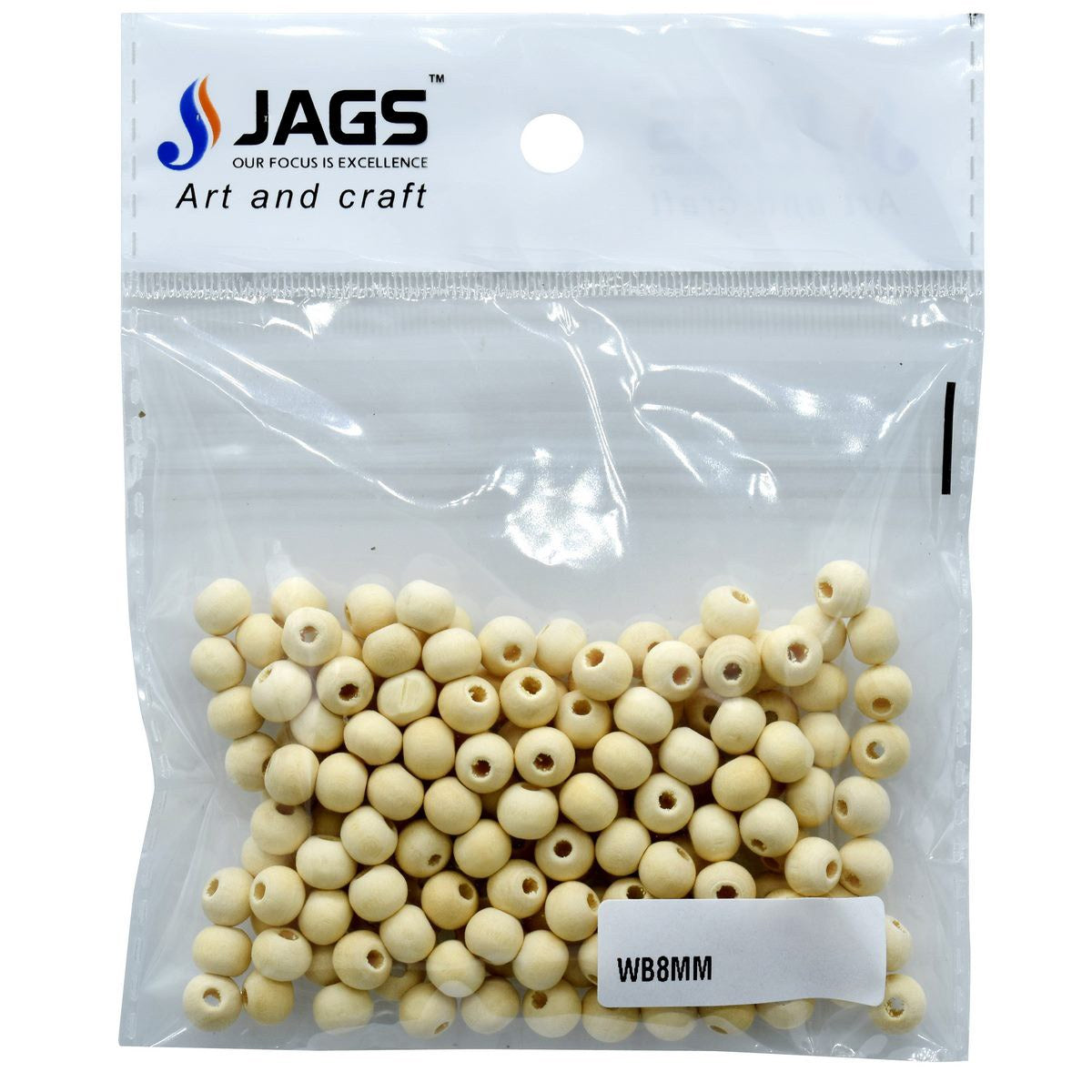 Gift To Love | Wooden Beads | Size : 8 Mm | Pcs : 20 Gm | Code : WB8MM