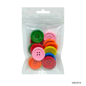 Gift To Love | Button Colored Big | Size : 25 Mm | Pcs : 18 Pcs | Code : WBCB18