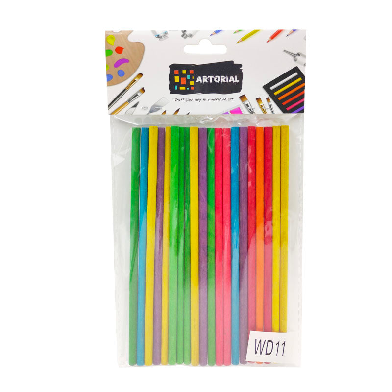Gift To Love | Wood Stick Color | Size : 0.5 Cm X 15 Cm | Pcs : 20 Pcs | Code : WD11
