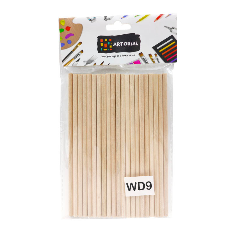 Gift To Love | Wood Stick Plain | Size : 0.5 Cm X 20 Cm | Pcs : 20 Pcs | Code : WD9