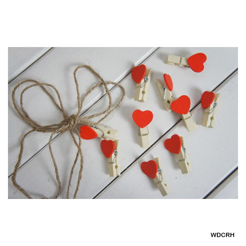 Gift To Love | Wooden Design Clip Packet Red Heart | Code : WDCRH