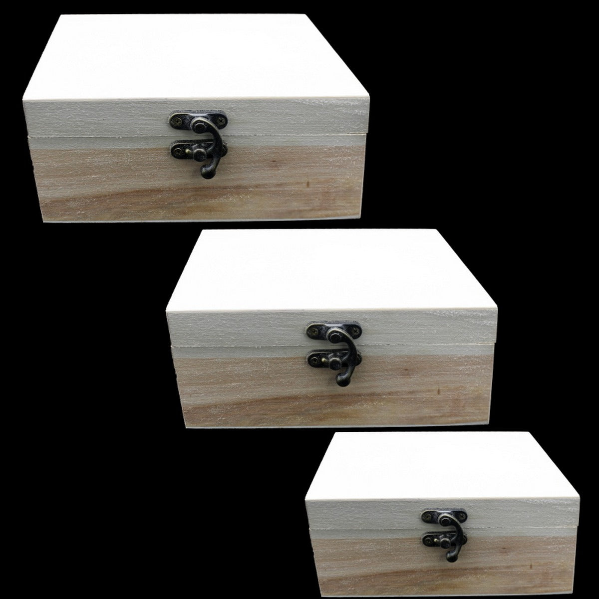 Gift To Love | Wooden Empty Box | Size : 7.5 X 6 X 3.5 Cm | Pcs : 3 Pcs | Code : WEB10063