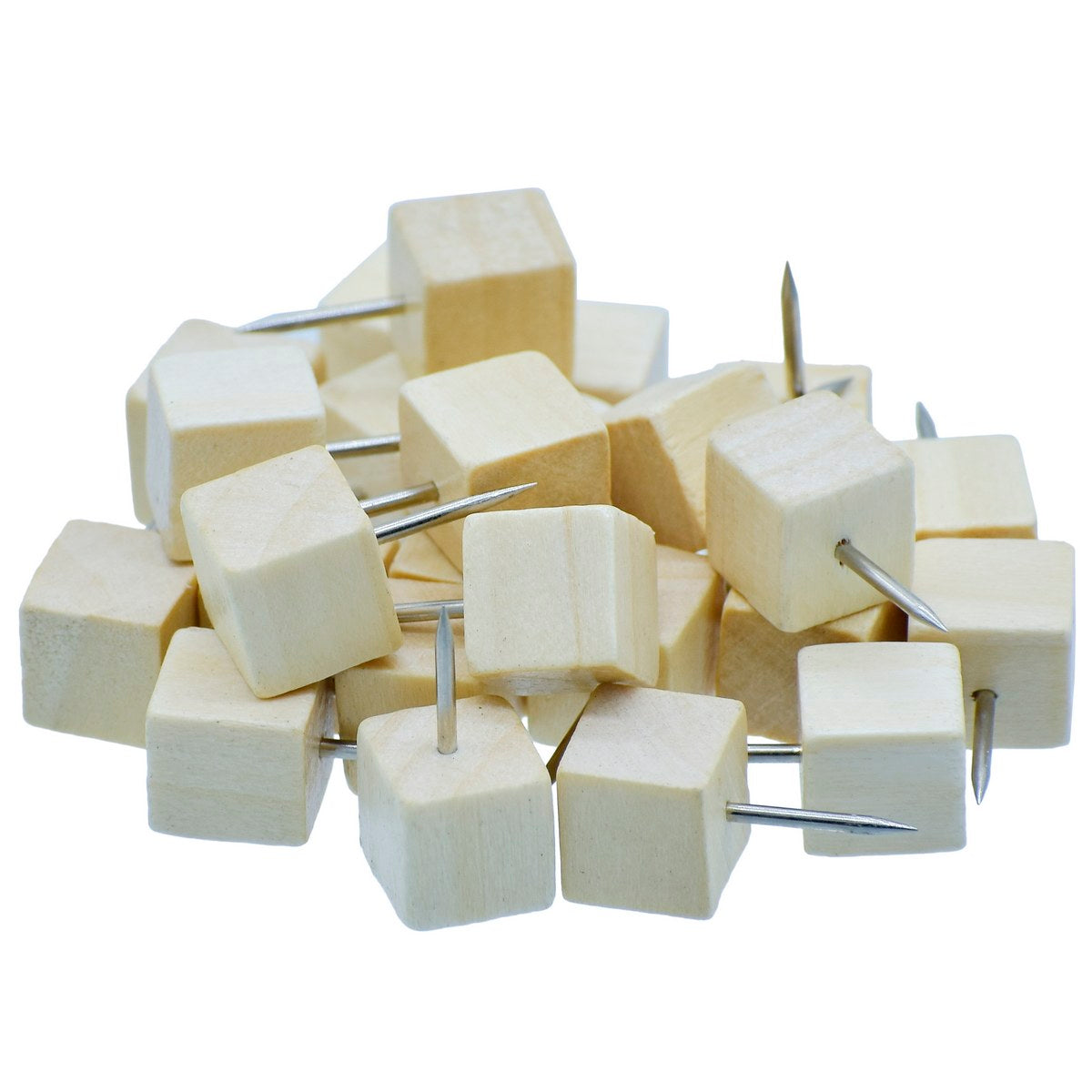 Gift To Love | Wooden Soft Board Push Pin Cube Square | Pcs : 25 Pcs | Code : WSBP01