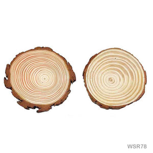 Gift To Love | Wooden Slice Round | Size : 7-8 X 1 Cm | Code : WSR78