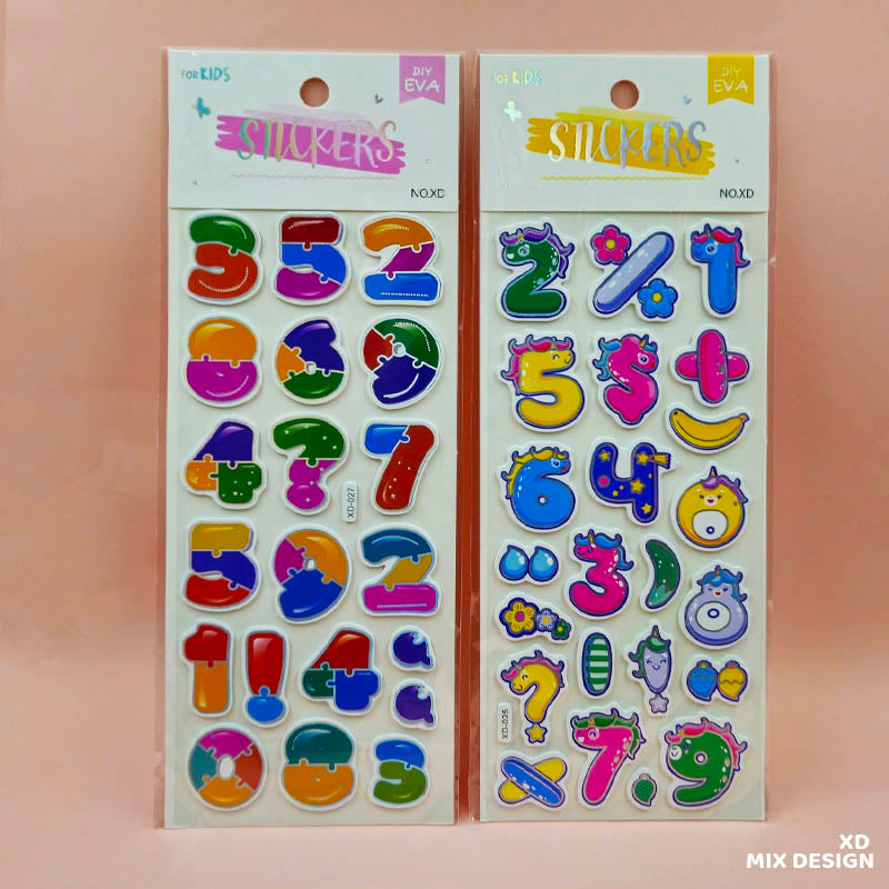 Gift To Love | Funny Cartoon, Numbers And Alphabet Print Sticker | Code : XD