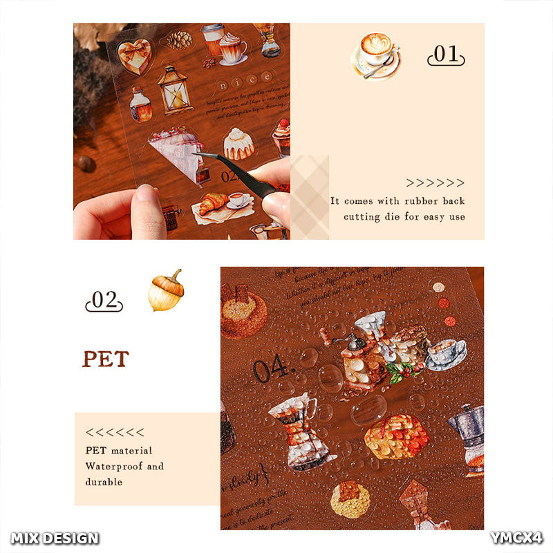 Gift To Love | Sweet Afternoon Sticker | Pcs : 4 Sheets | Code : YMCX4