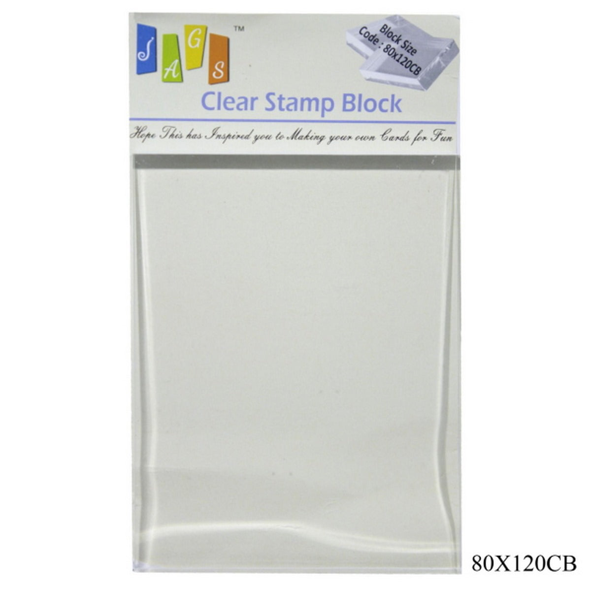 Clear Rubber Stamp and Block