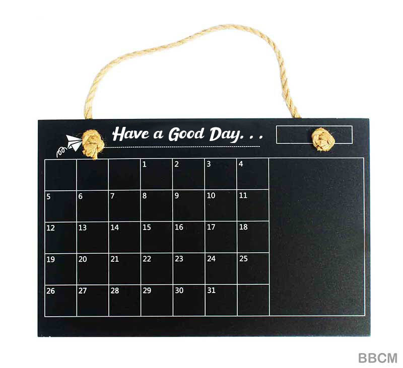 Black Board Calendar & Month