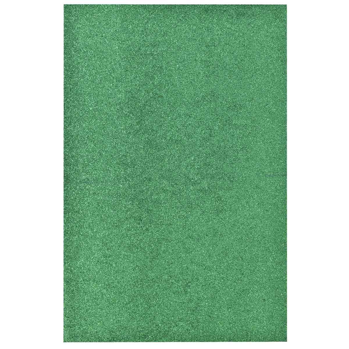 Gift To Love | A4 Glitter Foam Sheet Without Sticker | Color : Green | Code : 00196GN