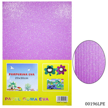 Gift To Love | A4 Glitter Foam Sheet Without Sticker | Color : Light Purple | Code : 00196LPE