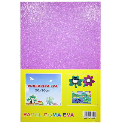 Gift To Love | A4 Glitter Foam Sheet Without Sticker | Color : Light Purple | Code : 00196LPE