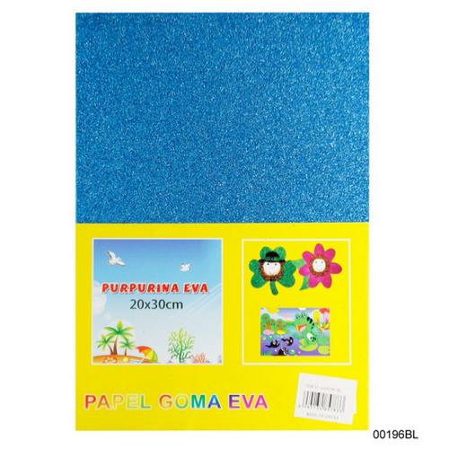 Gift To Love | A4 Glitter Foam Sheet Without Stk S Blue | Code : 00196NBL