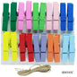 Gift To Love | Wooden Clip | Color : Colour | Size : Medium | Pcs : 20 Pcs | Code : 004545C