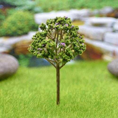 Gift To Love | Artificial Miniature Tree Green & Purple 1 Pcs | Code : 018-100GF